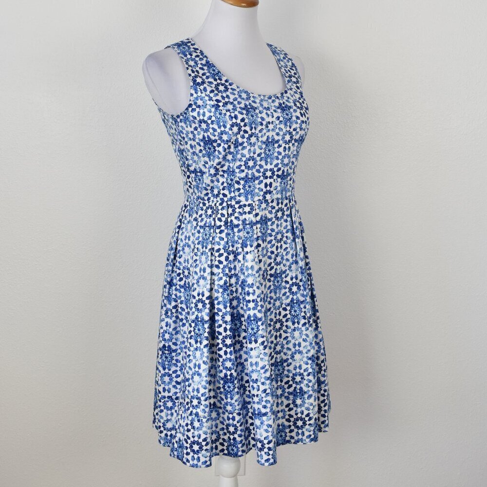 Calvin Klein Fit and Flare Mosaic Floral Dress - 2 - Picture 8 of 10